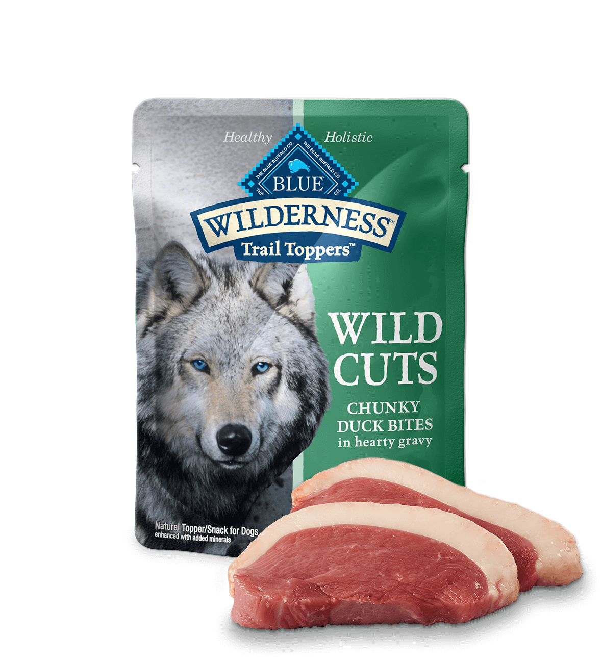 Blue Buffalo - Wilderness Wild Cuts Trail Toppers Chunky Duck Bites in Hearty Gravy