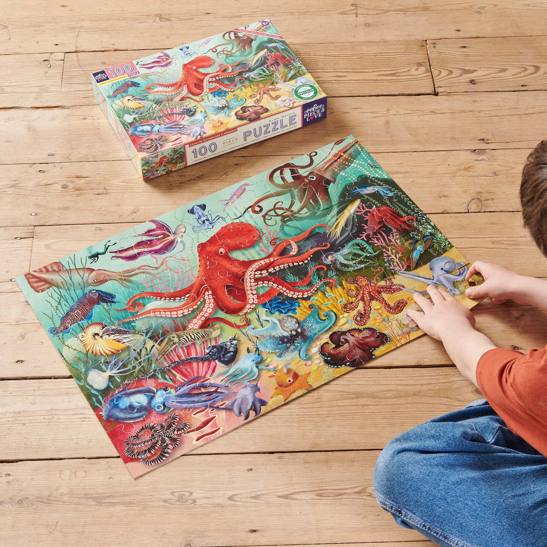 eeBoo - Love Of Octopuses & Friends Puzzle