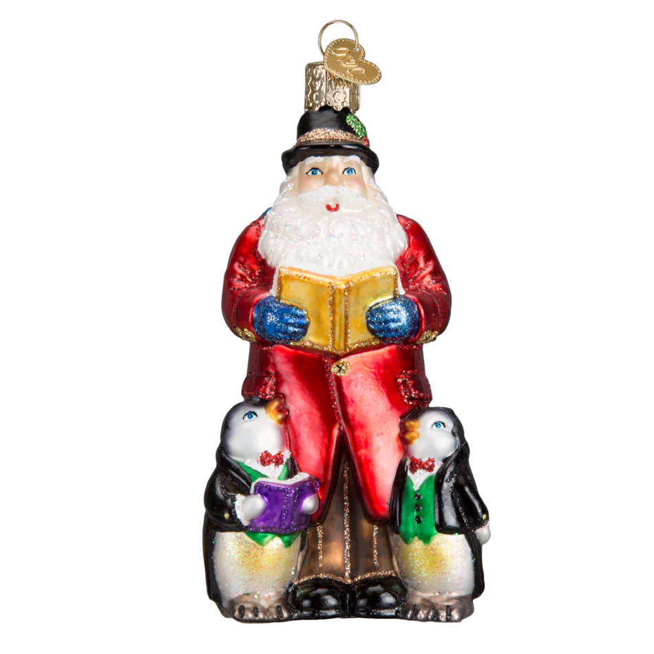 Old World Christmas - Caroling Santa Ornament