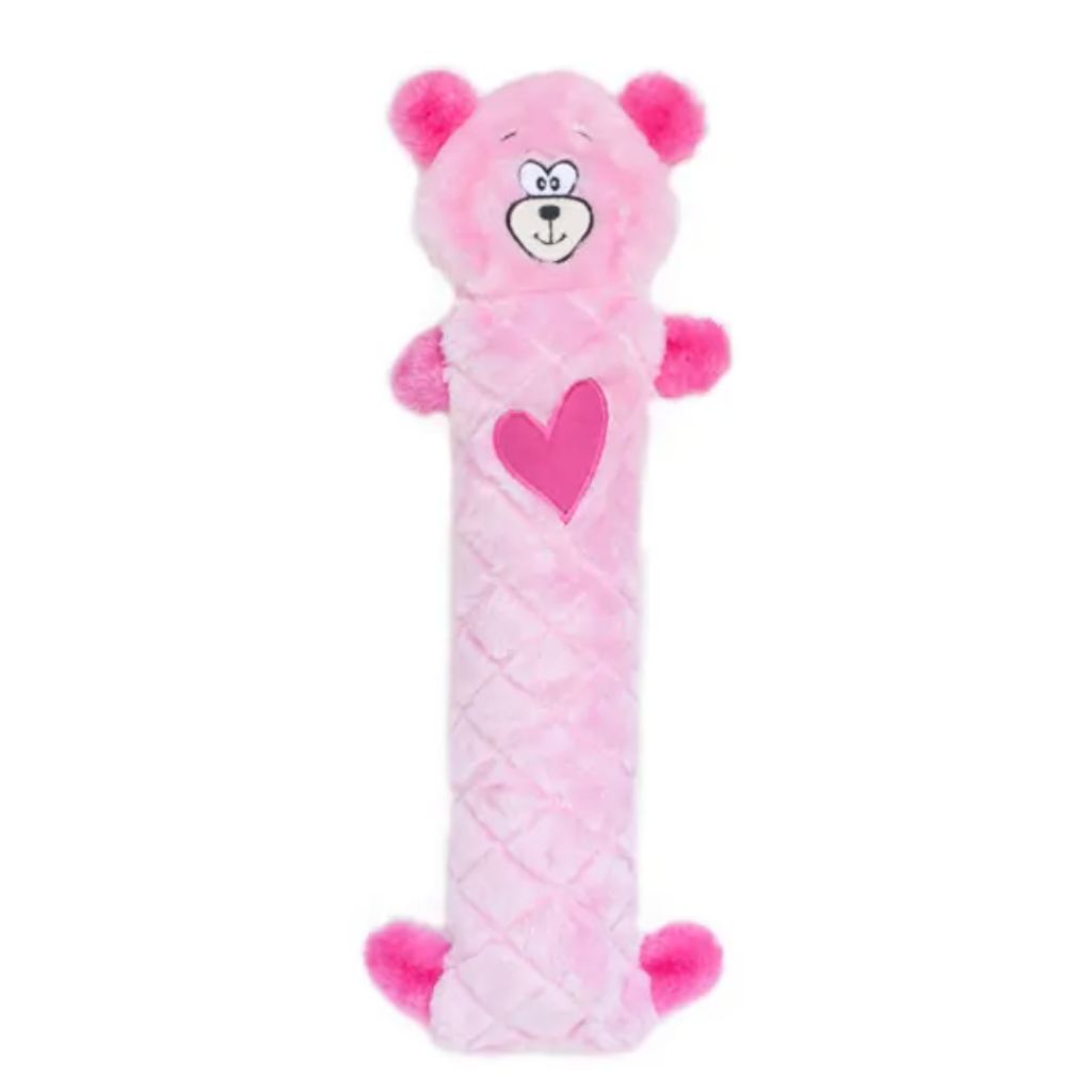 ZippyPaws - Valentine's Jigglerz Pink Bear Plush