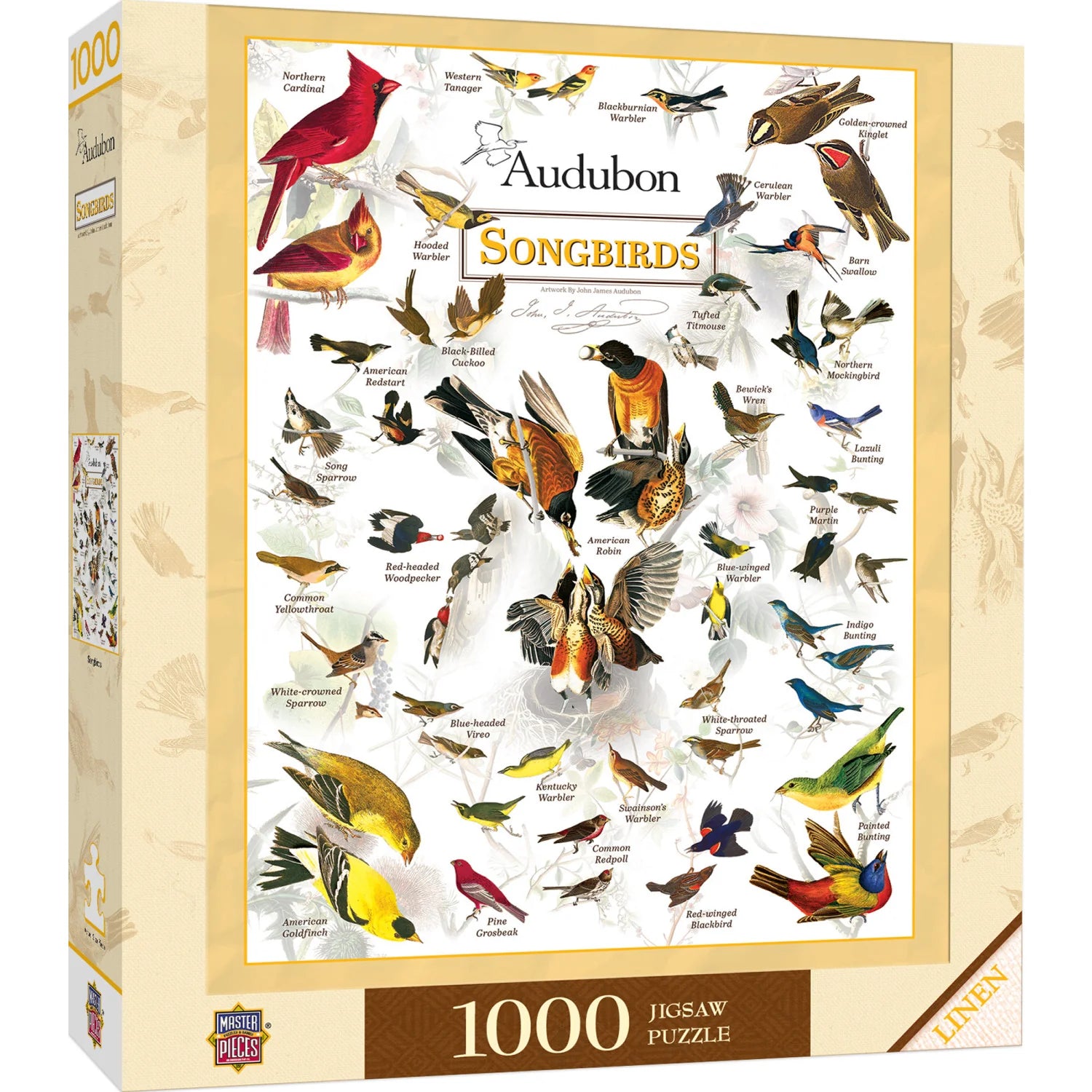 Songbirds by Audubon - 1000 Piece Jigsaw Puzzle