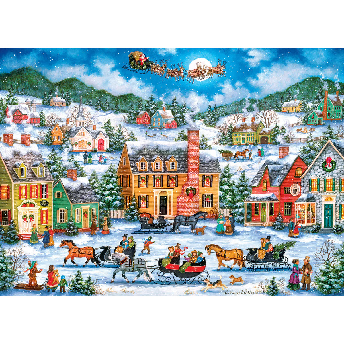 Puzzle Season's Greetings - Christmas Eve Fly By 1000 Piece