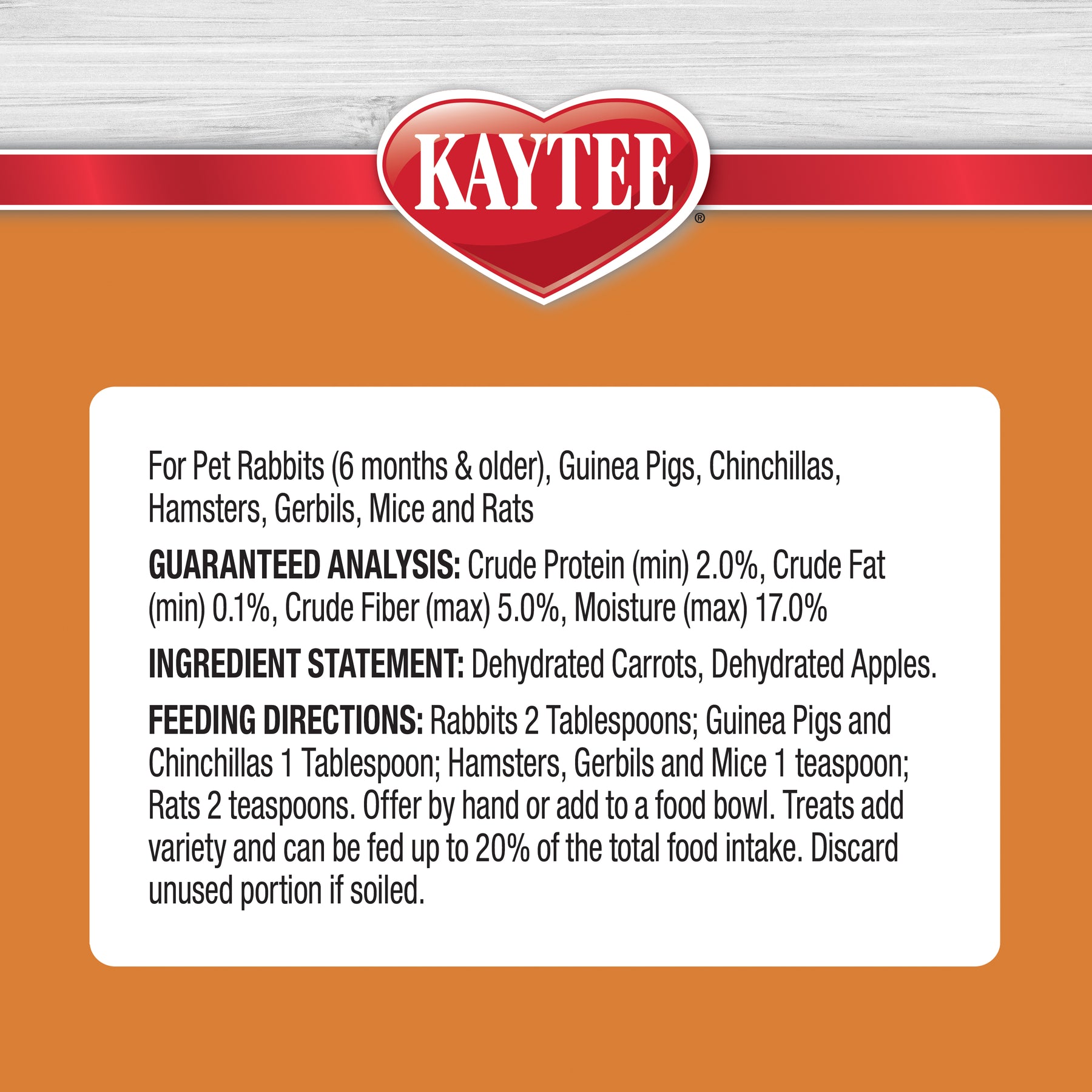 Kaytee - Natural Snack Apple & Carrot With Superfoods