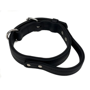 DogLine - Biothane Agitation Collar With Handle 20"-25" Black