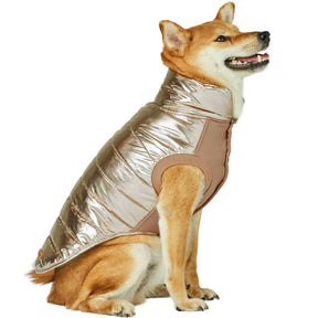 Dog Puffer Jacket Gold