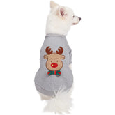 Dog Sweater All Weather Christmas Deer French Terry