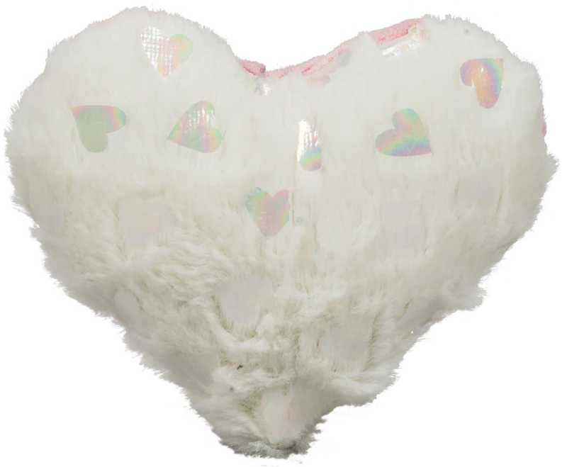 Pearlescent Heart Corduroy & Plush With Pearlescent Hearts