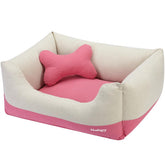 Pink & Beige Dog Bed Linen Blend - Southern Agriculture