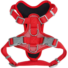 Dog Harness Vest Reflective	Mesh Padded No Pull Red