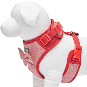 Blueberry Pet - Dog Harness Vest Red w/ Bow Tie