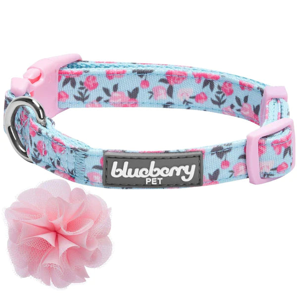 Blueberry Pet - Dog Collar Made Well w Flower