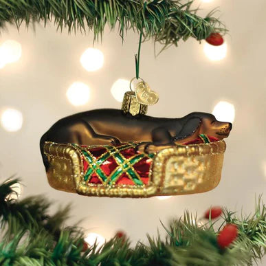 Old World Christmas - Sleepy Dachshund Ornament