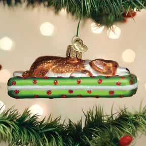 Old World Christmas - Sleepy Corgi Ornament