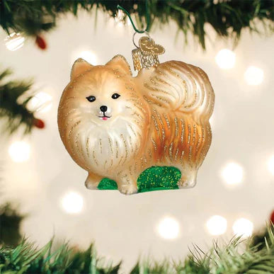 Old World Christmas - Ornament Glass Pomeranian
