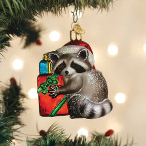 Old World Christmas - Ornament Glass Raccoon