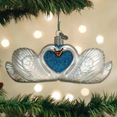Old World Christmas - Ornament Glass Swans in Love