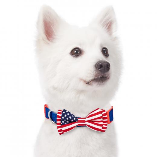 National Pride American Flag Bowtie Dog Collar by Blueberry Pet-Southern Agriculture