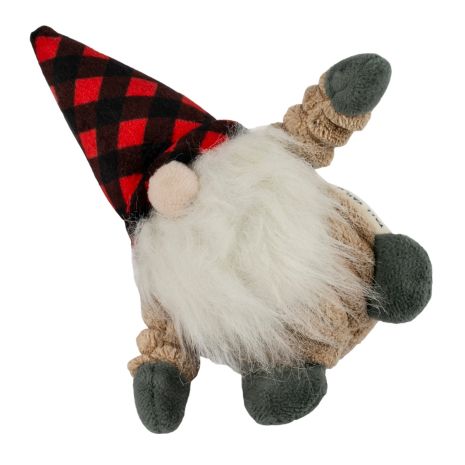 Gnome Plush With Red & Black Hunter's Plaid Hat