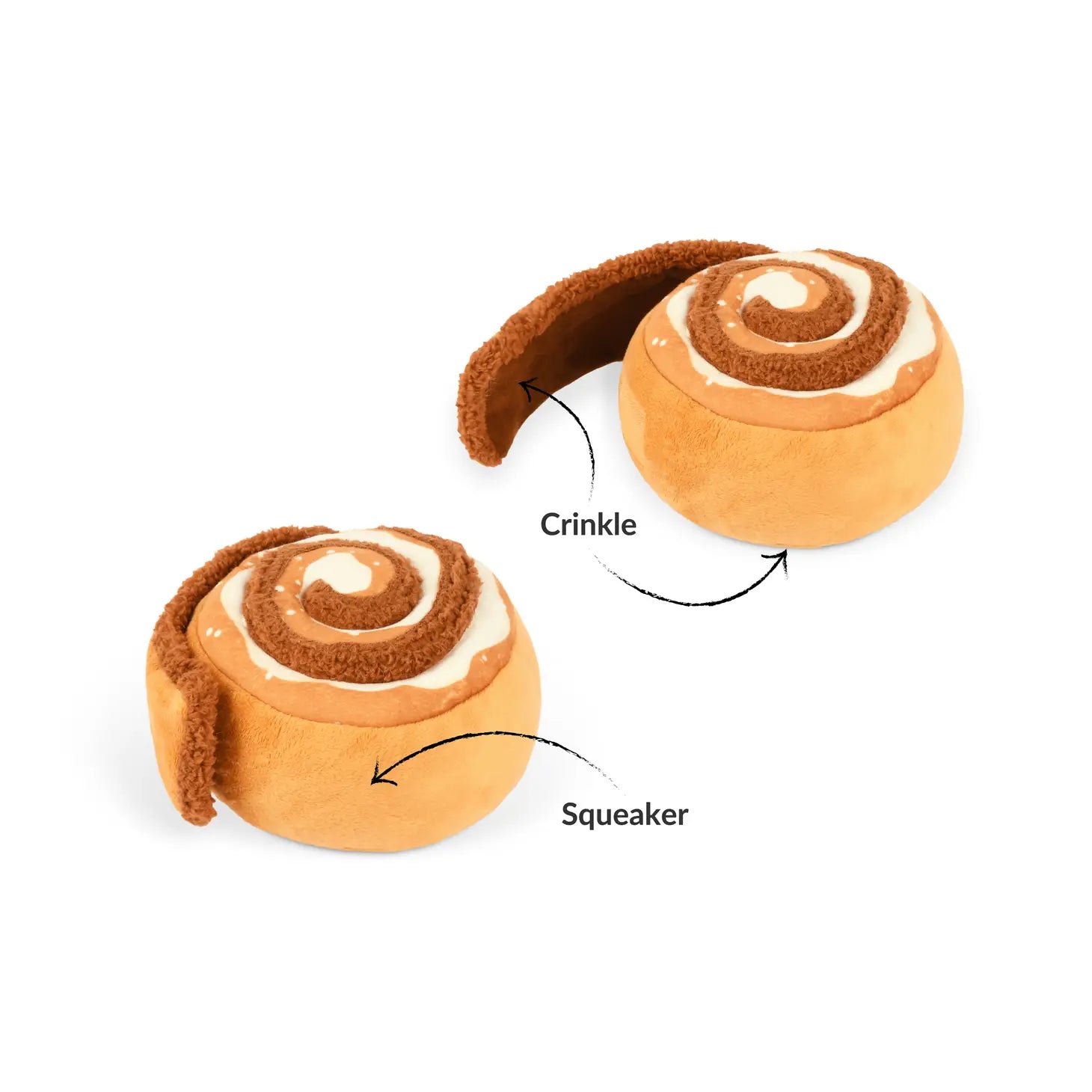 Cinnabone Cinnamon Roll With Squeakr/Crinkle-Mutt Cup Cafe