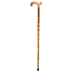 Walking stick with wooden hand Bamboo Cane