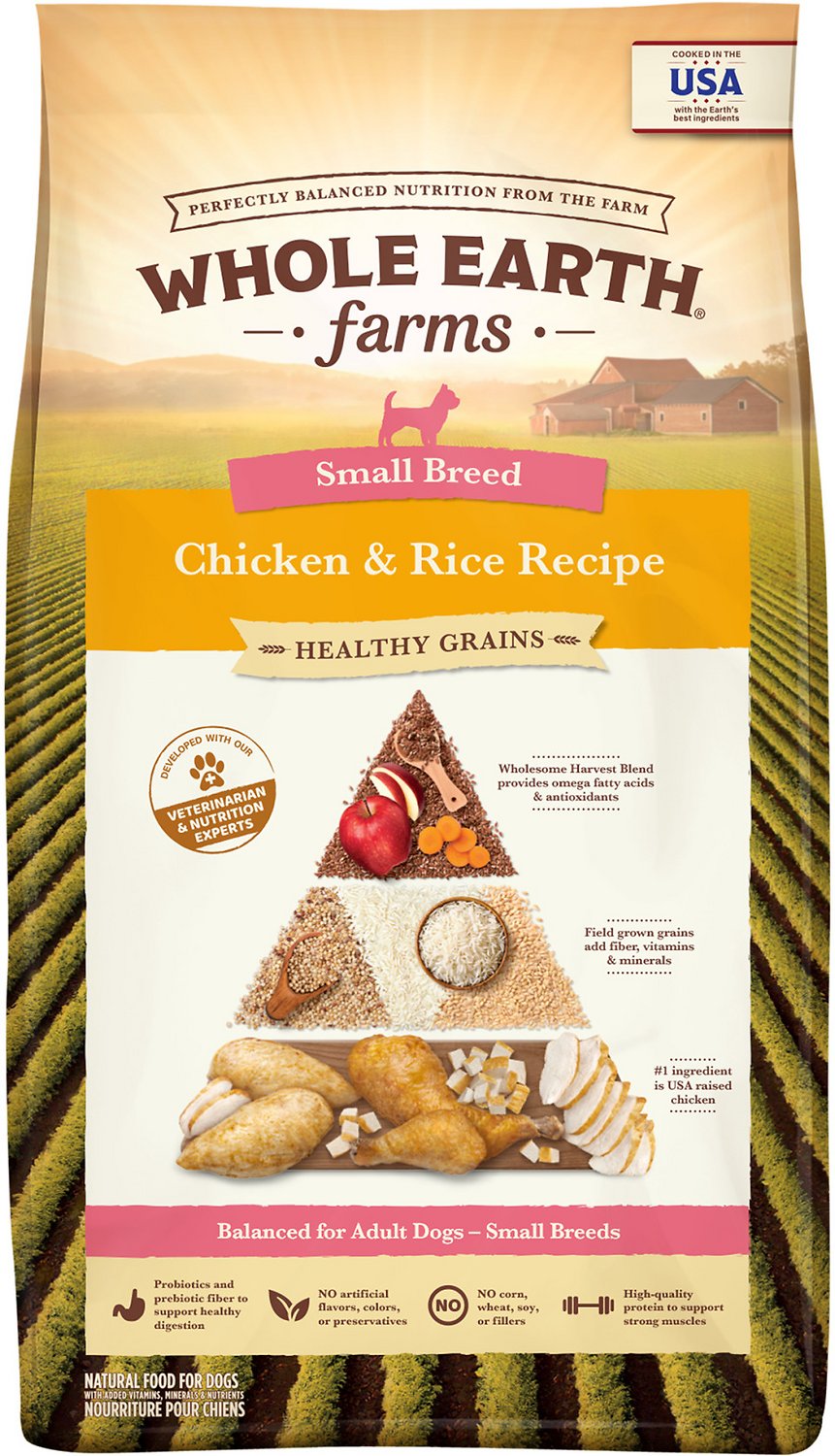 Healthy Grains Small Breed Chicken & Rice Dog food by Whole Earth Farms