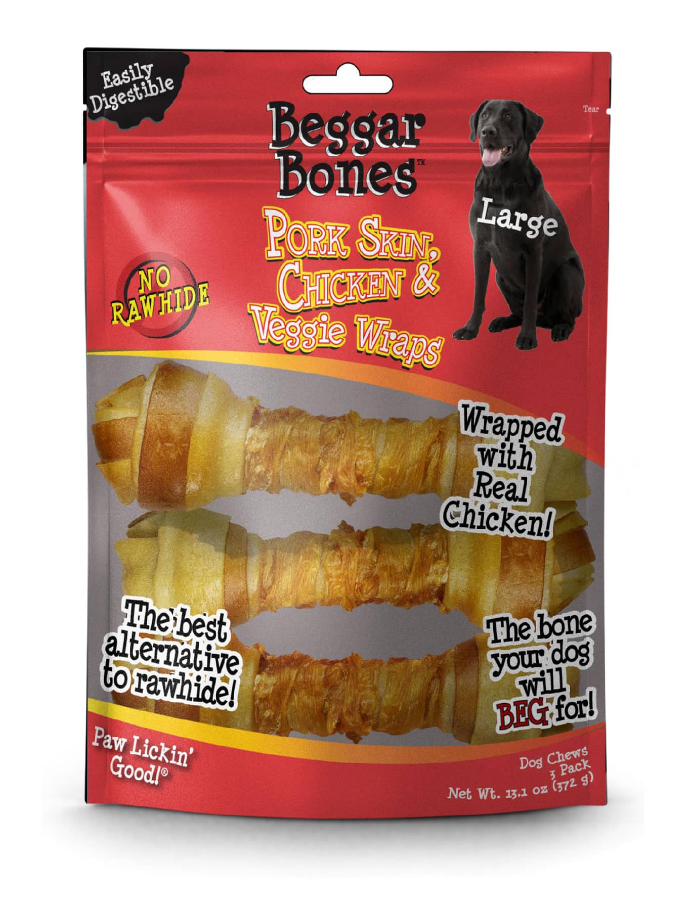 Beggar Bones Pork Skin Chicken & Veggie Wraps