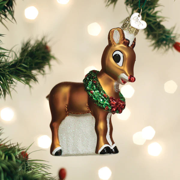 Old World Christmas - Ornament Glass Rudolph