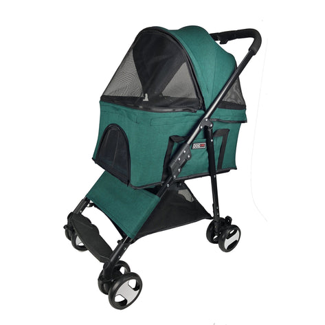 Executive Pet Stroller with a Removable Cradle Teal