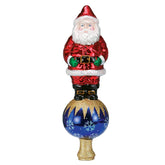 Old World Christmas - Tree Top Glass Santa
