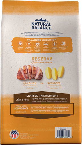 Natural Balance - Duck & Potato Formula Limited Ingredients Diet Dog Food