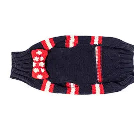 Chilly Dog - Dog Sweater Bow Tie Red, White & Blue