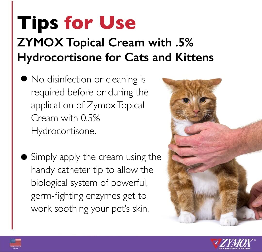 Cat Rash Cream Pet Kings - Zymox Enzymatic Topical Cream Cats 0.5% Hydrocortisone