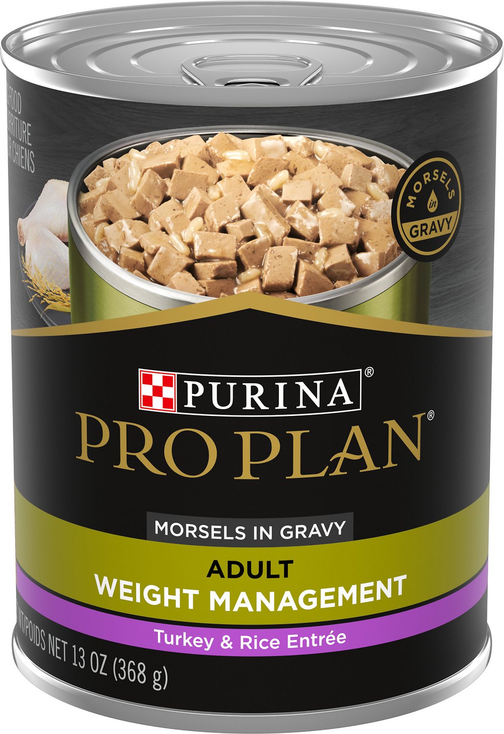 Purina Pro Plan Focus - Overweight, Adult Dog Weight Management - Turkey & Rice Entree Morsels in Gravy Canned Dog Food-Southern Agriculture