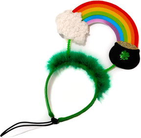 Midlee - St. Patrick's Rainbow Pot of Gold Dog Headband