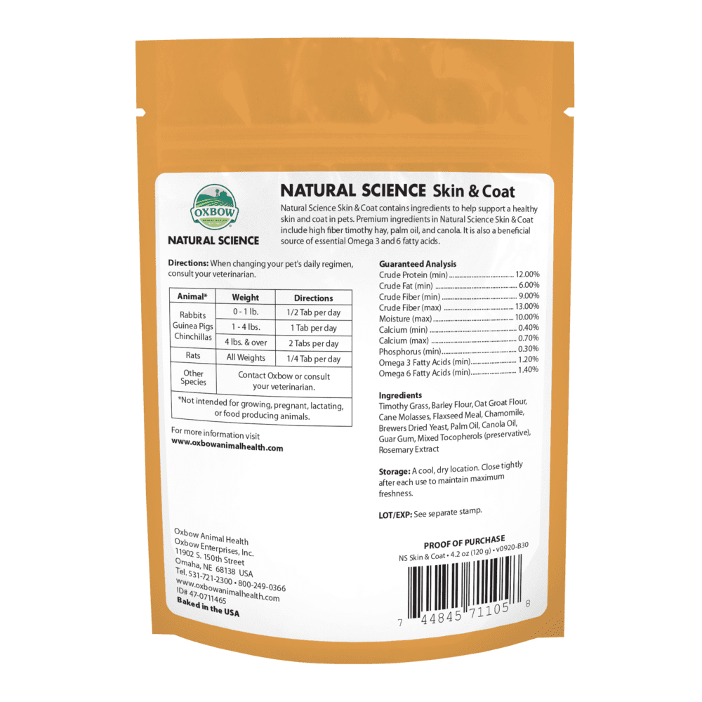 Oxbow Natural Science Skin & Coat Supplement