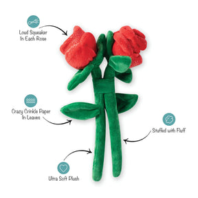 Petshop by Fringe Studio - Will You Accept This Rose? Dog Toy 2 Roses Set