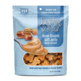 Loving Pets -Bone-Shaped Chicken & Peanut Butter Soft Jerky Treats For Dogs