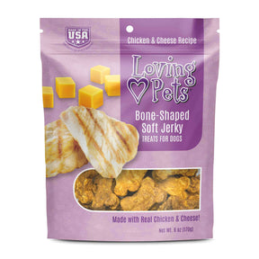Loving Pets - Bone-Shaped Chicken & Cheese Soft Jerky Treats For Dogs