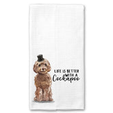 Waffle Kitchen Towel- Life is Better with a Cockapoo