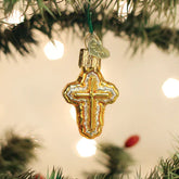 Old World Christmas - Ornament Glass Mini Cross