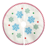 Old World Christmas - Tree Skirt Snowflake White
