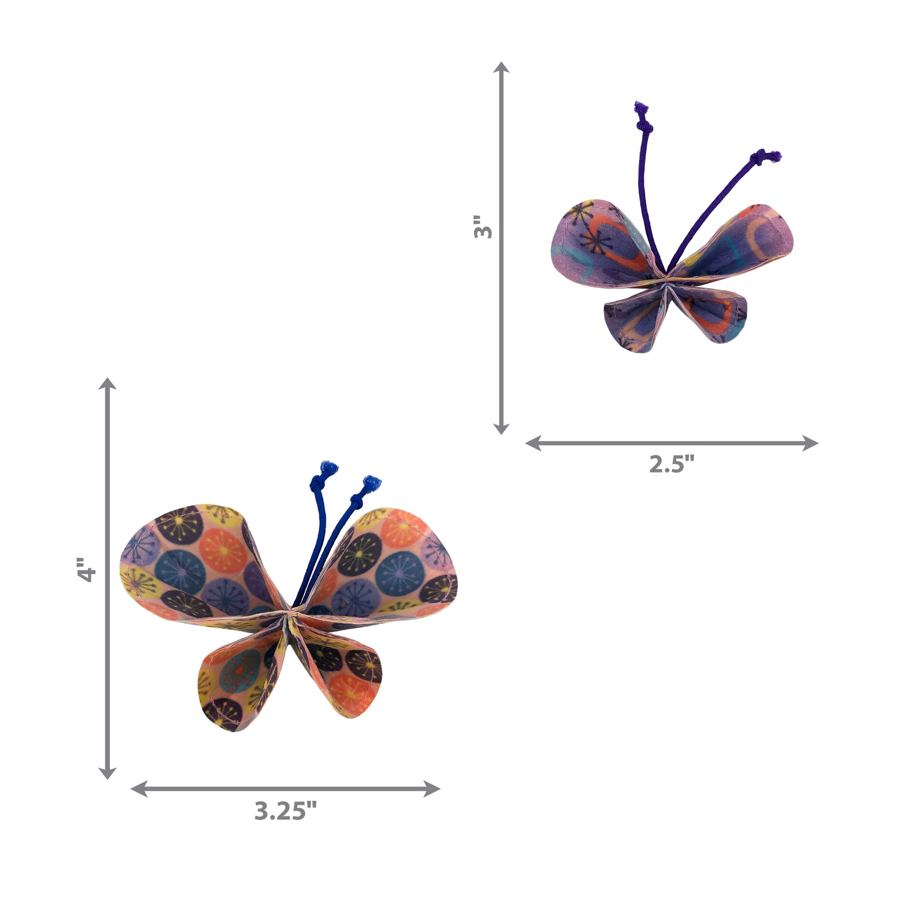 Vibez Bat-A-Bout Butterfly Multi Color & Shape Print