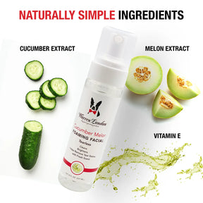 Tearless Shampoo for Dogs Face Cucumber Melon Foaming Facial