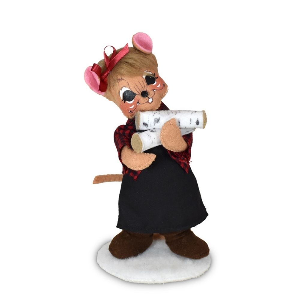 Annalee Winter Woods Girl Mouse 6 Inch-Southern Agriculture