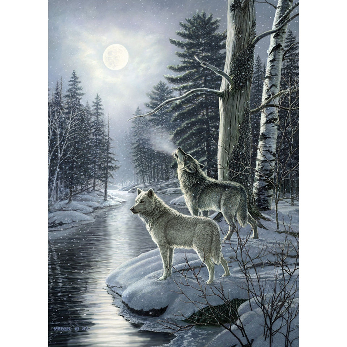 Puzzle: Wolves By Moonlight-Southern Agriculture