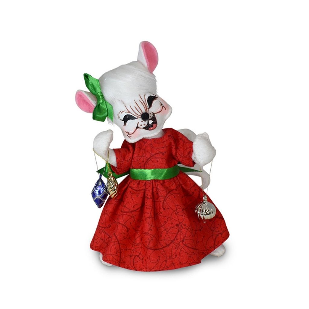 Annalee Mouse Whimsey Girl with Ornament 6 Inch-Southern Agriculture