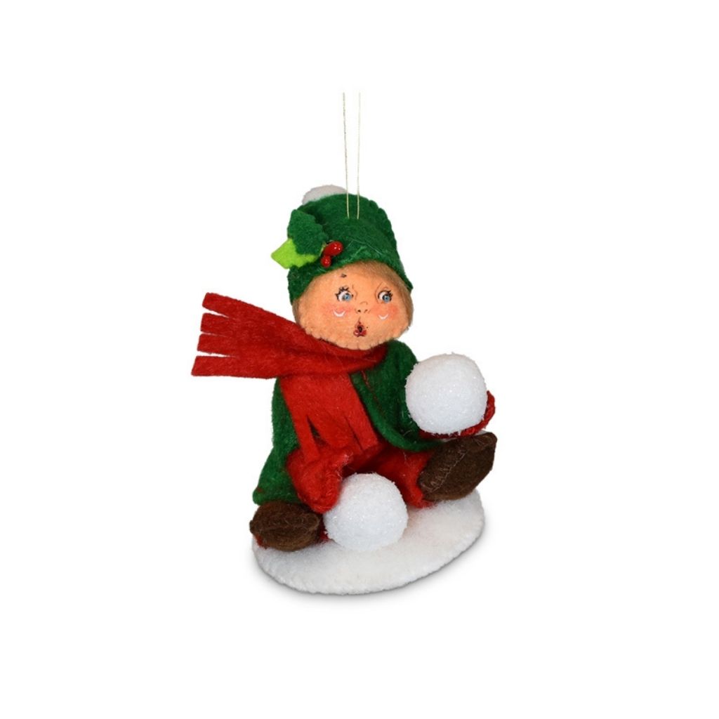 Annalee Ornament Kid with Snowball 3 Inch-Southern Agriculture