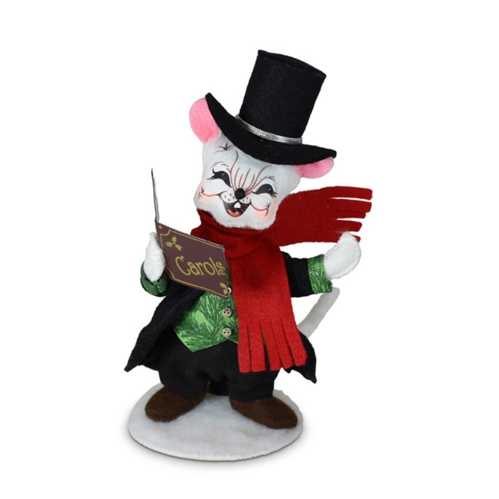 Annalee Evergreen Caroler Boy Mouse 6 inch-Southern Agriculture
