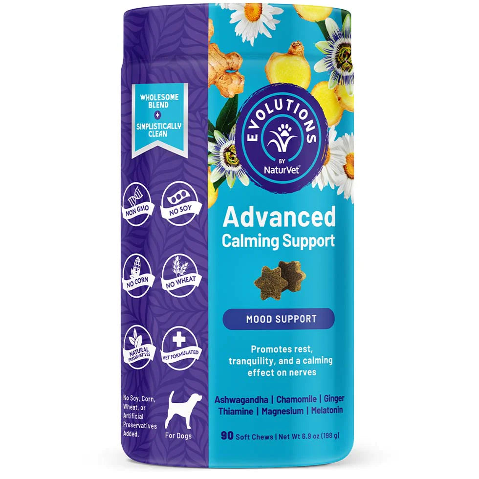 Calming Support Medication NaturVet - Advanced Calming Support Mood Support Soft Chews by NaturVe