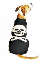 Dog Sweater Black Skull